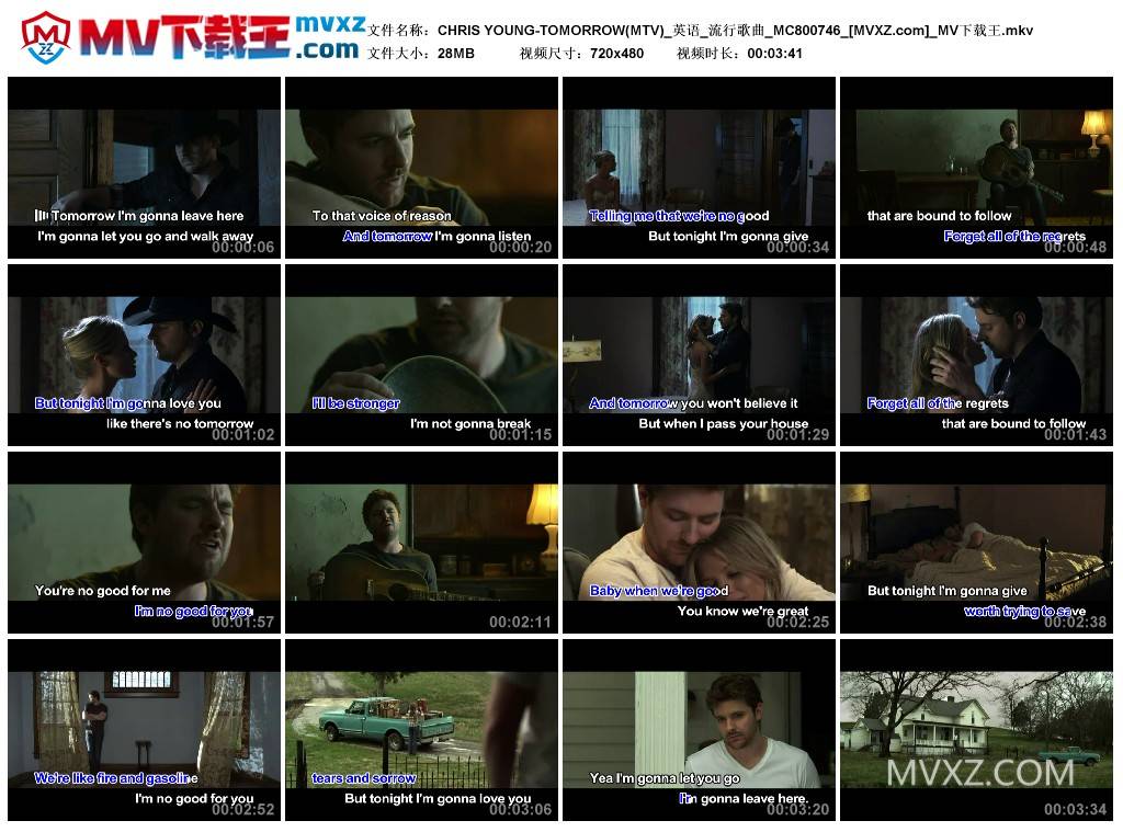 CHRIS YOUNG-TOMORROW(MTV)_英语_流行歌曲_MC800746
